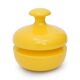 Yellow ceramic vase with lid by Enzo Bioli for Il Picchio, 1970s.