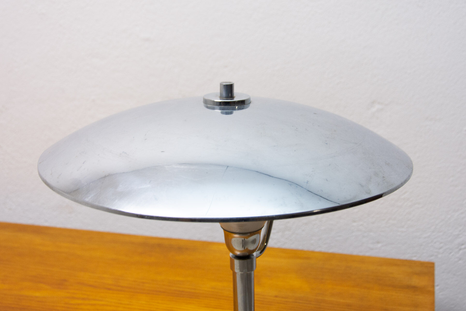 Bauhaus chrome desk lamp, 1940´s, Bohemia