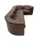 Swiss dark brown patchwork modulair DS-11 sofa by the Desede Design team for DeSede, 1970s