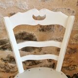 2 Country Chic Bistro Chairs with a Patina Finish