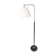 Floor lamp of chrome and black painted metal of Danish design, 1970s