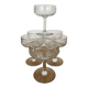 Set 6 coupes champagne gravées Louis XVI