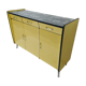 Vintage in-row sideboard in yellow formica
