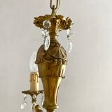 Chandelier with tassels and brass