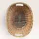 Woven blonde wicker basket