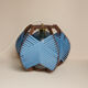 Large blue woven lamp to install