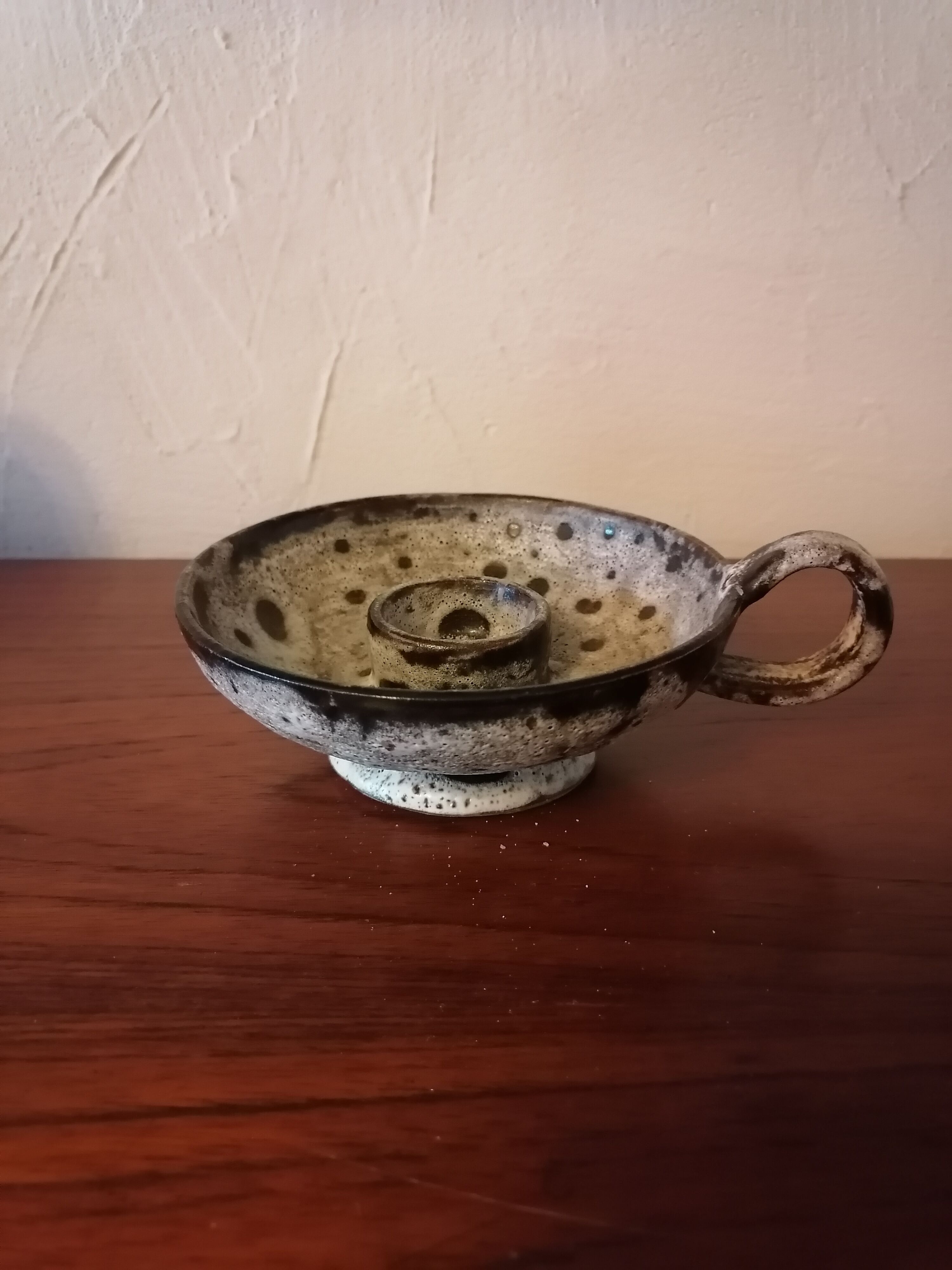 Candle holder fat lava 1960 style vallauris