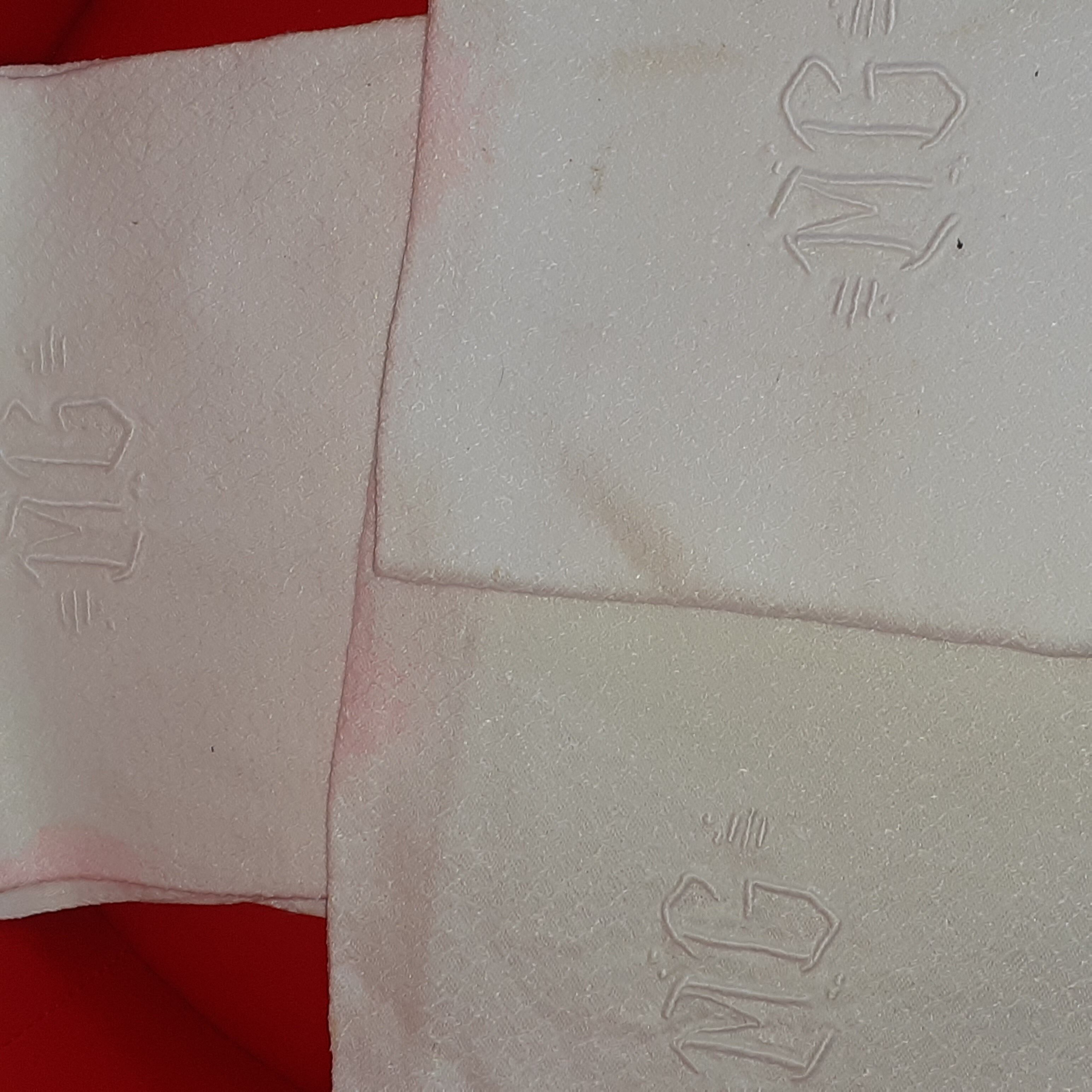 15 white damask towels with mongram