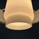 Vintage pendant lamp – metal and opaline