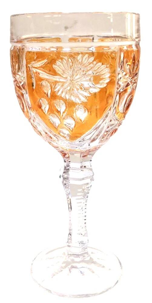 Coloured footed glass Anna Hutte model Asti, Germany