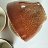 Set of 4 small glazed earthenware bowls