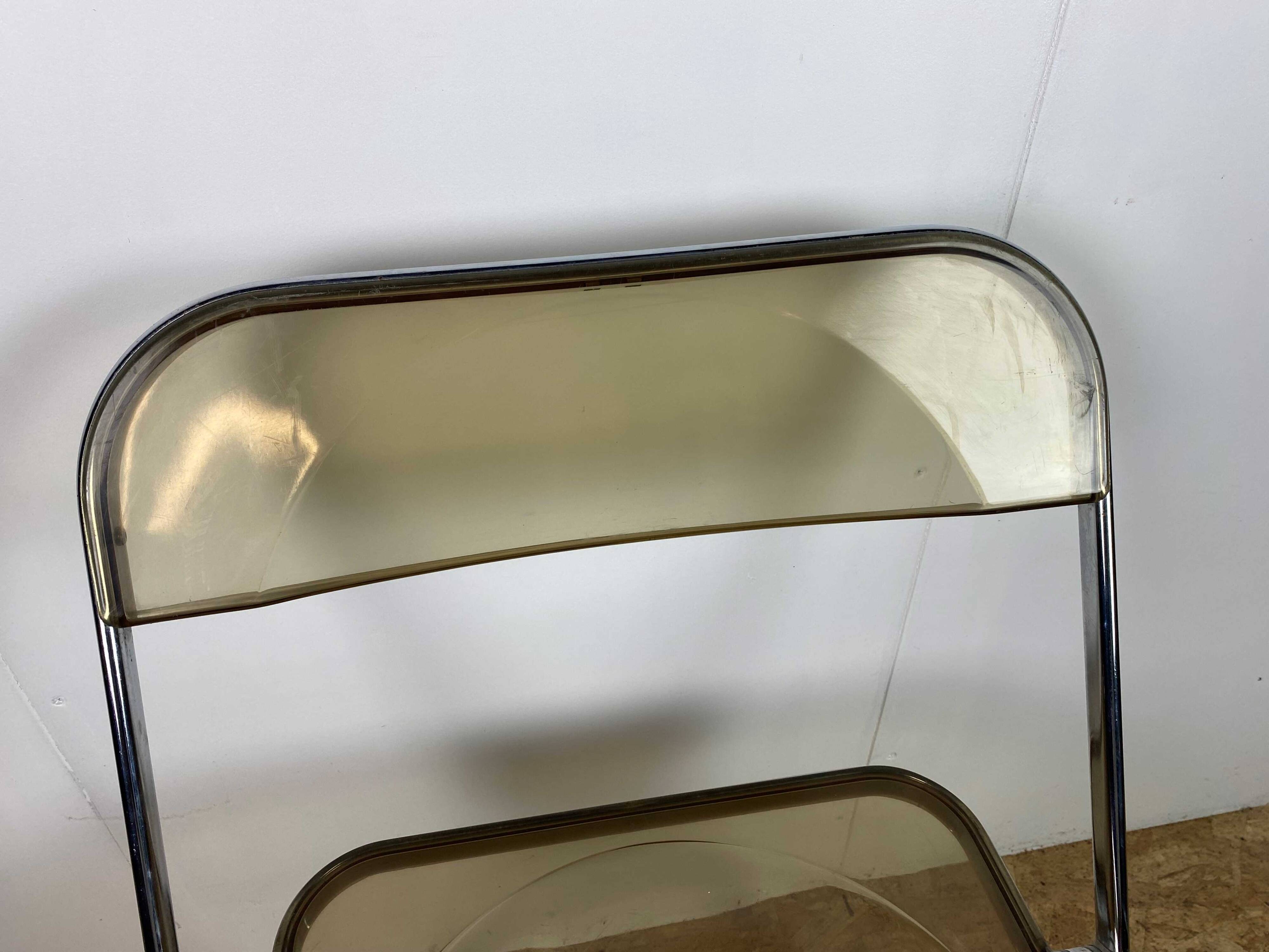 A folding chair model Plia by Giancarlo Piretti for Castelli vintage year 70