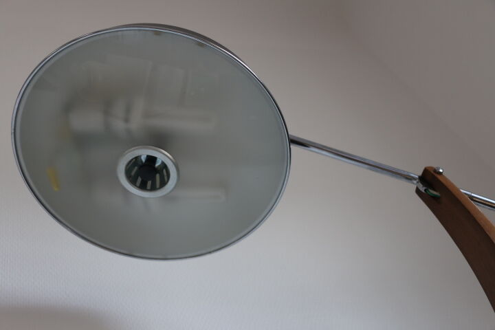 Fase black desk lamp from the 50s with reflector