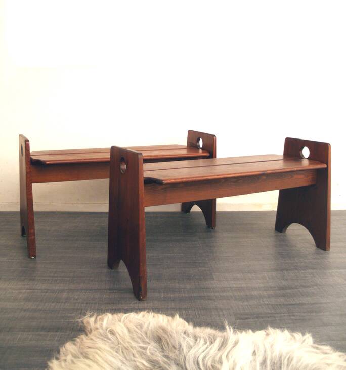 Bancs de design des années 60 de Gilbert Marklund.