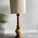 Vintage turned wooden lamp base