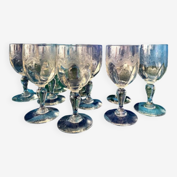 SET OF 10 LIQUEUR GLASSES IN VIERZON GLASS EMMA MODEL