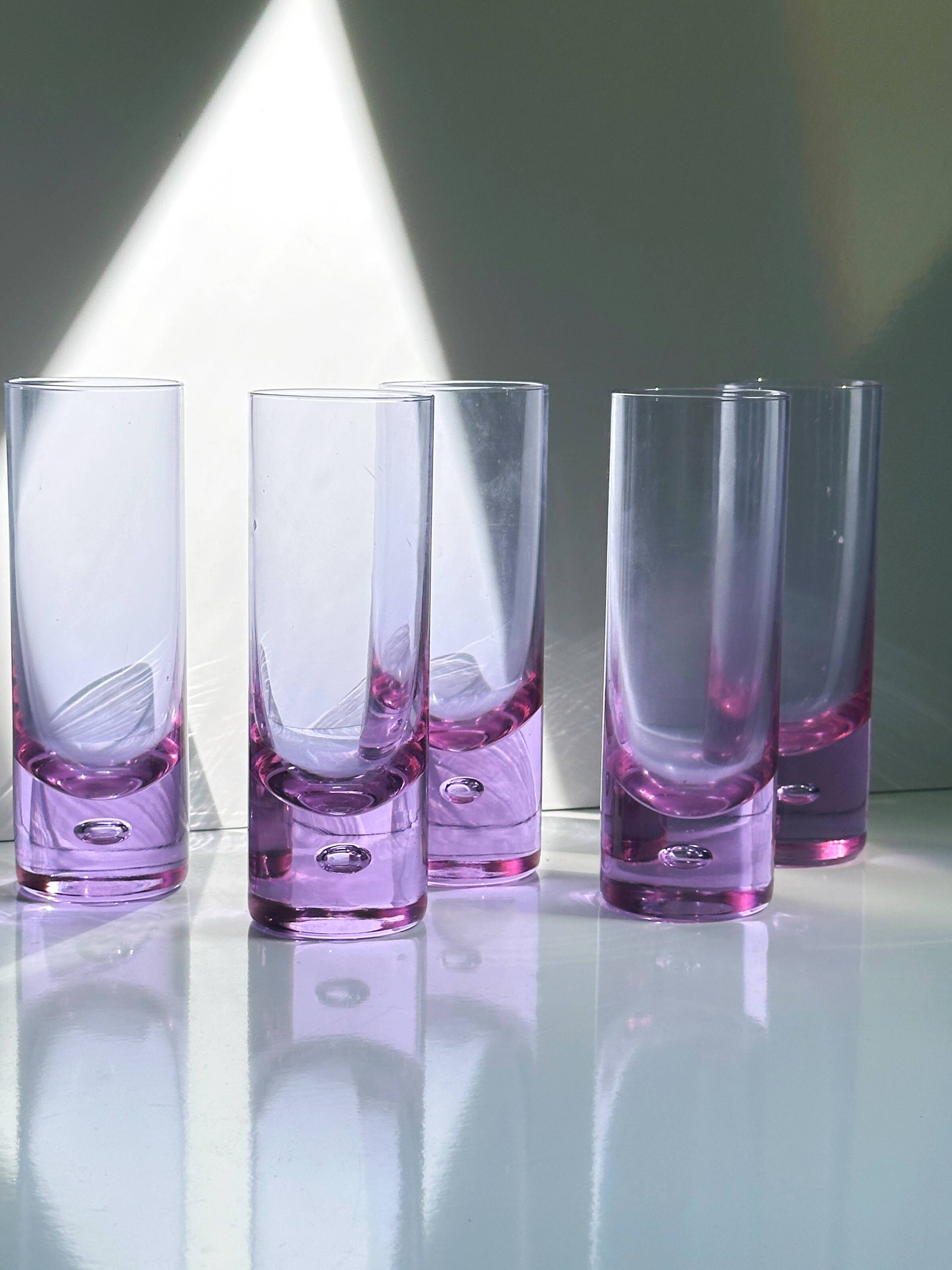 5x Verres Sergio Asti Alexandrite pour Arnolfo di Cambio
