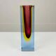 Sommerso vase in Murano glass, attributed to Flavio Poli.