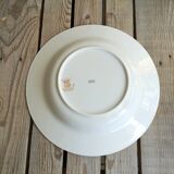 Porcelain service dish by Limoges france nenuphar rose decoration