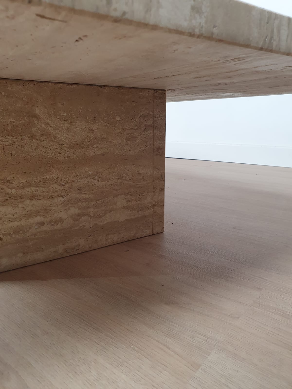 Travertine coffee table