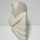 Signed stone owl sculpture