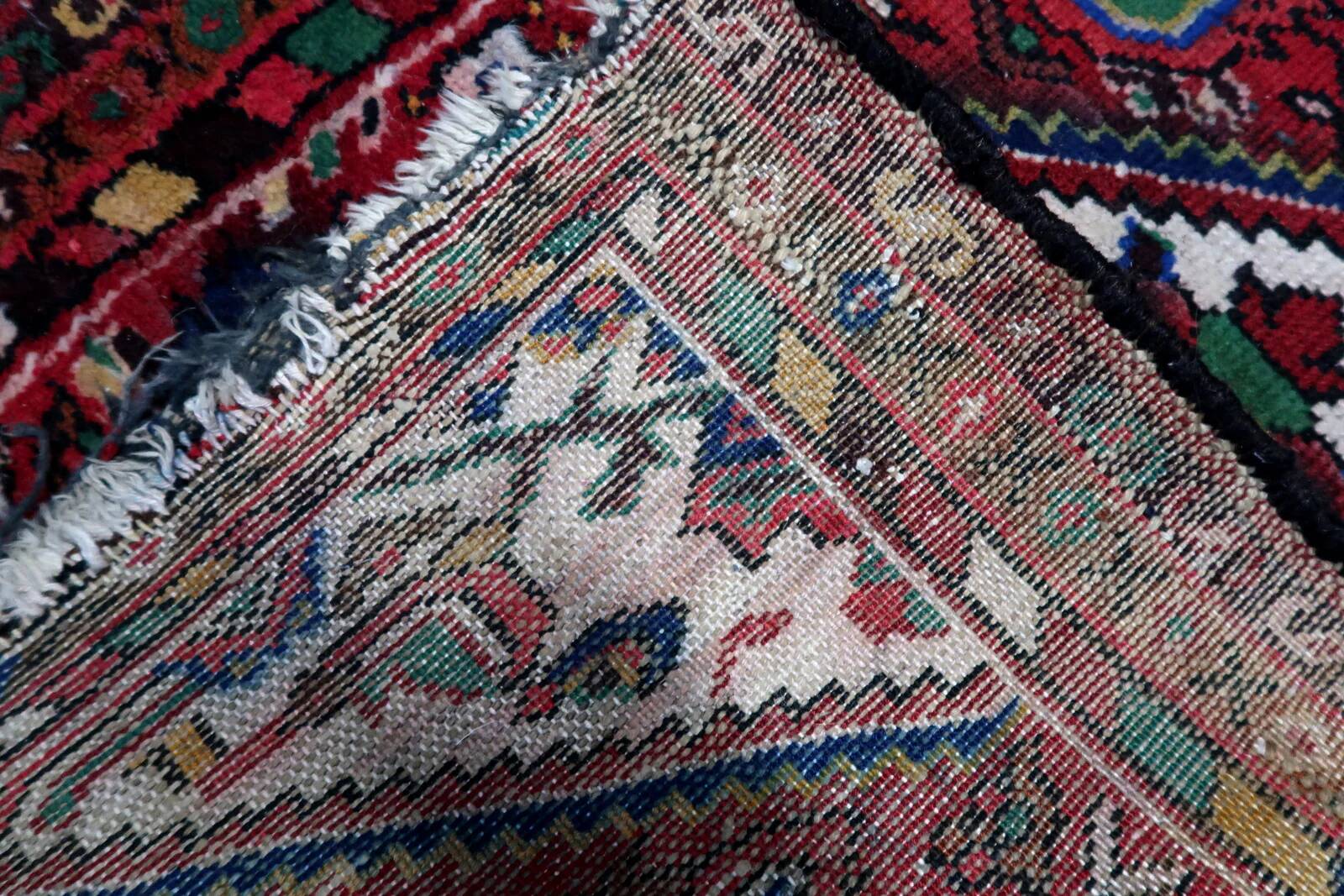 Tapis persan Hamadan vintage fait main 73 cm x 120 cm années 1970