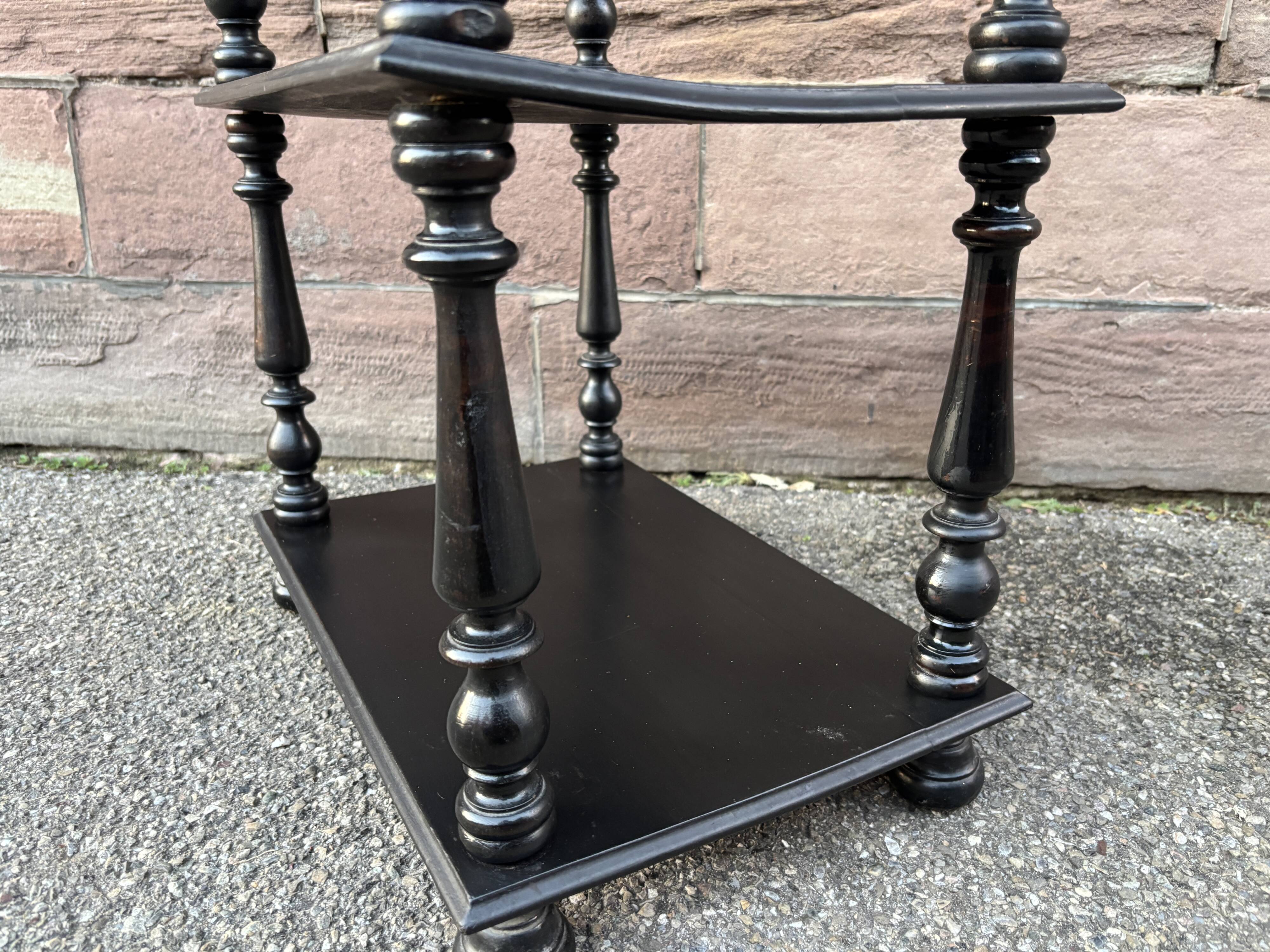 Napoleon III style blackened wood bookcase