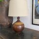 Lampe grès tourné vintage années 60