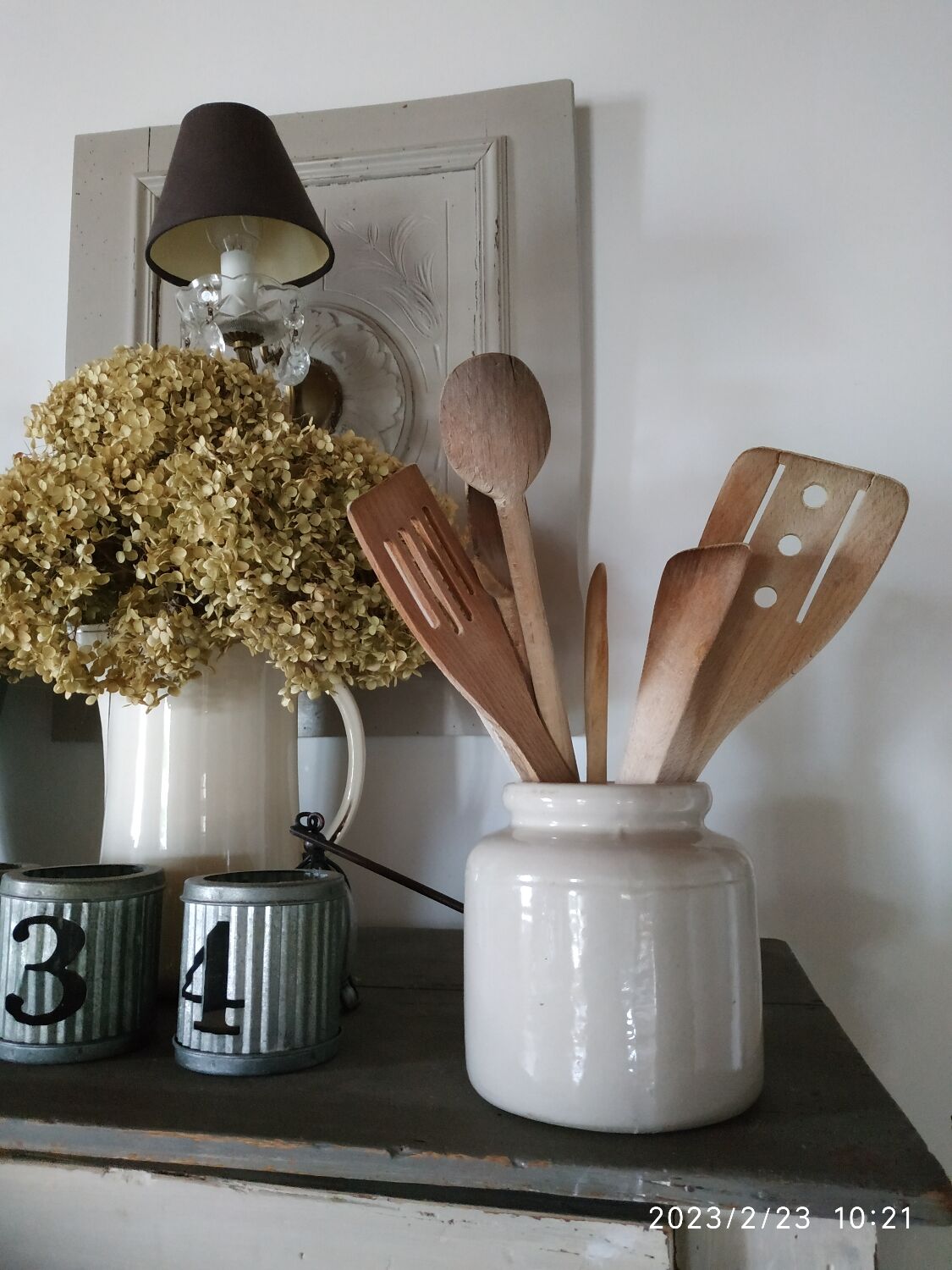 Duo of stoneware pots