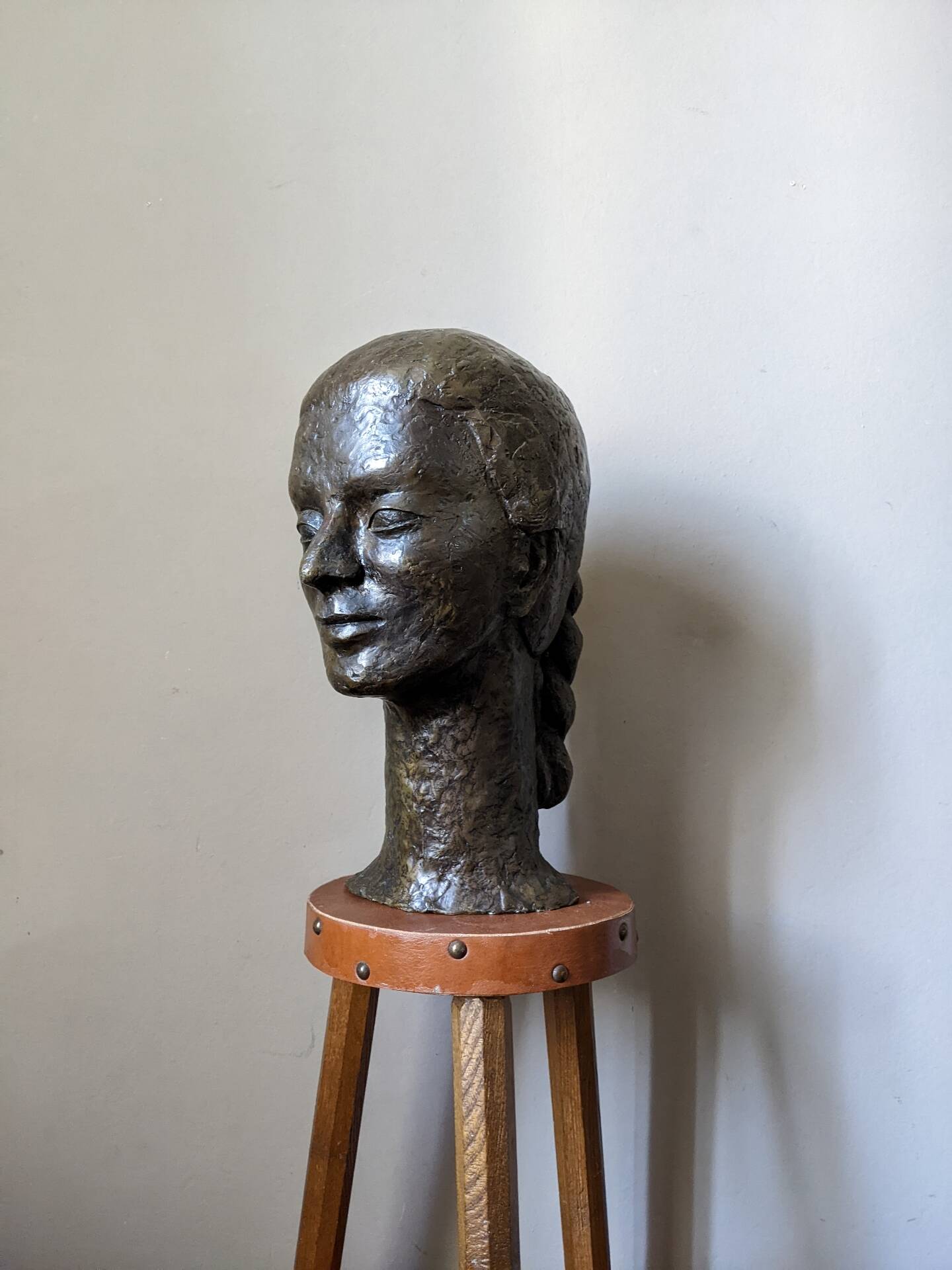 Handcrafted bronze bust sculpture