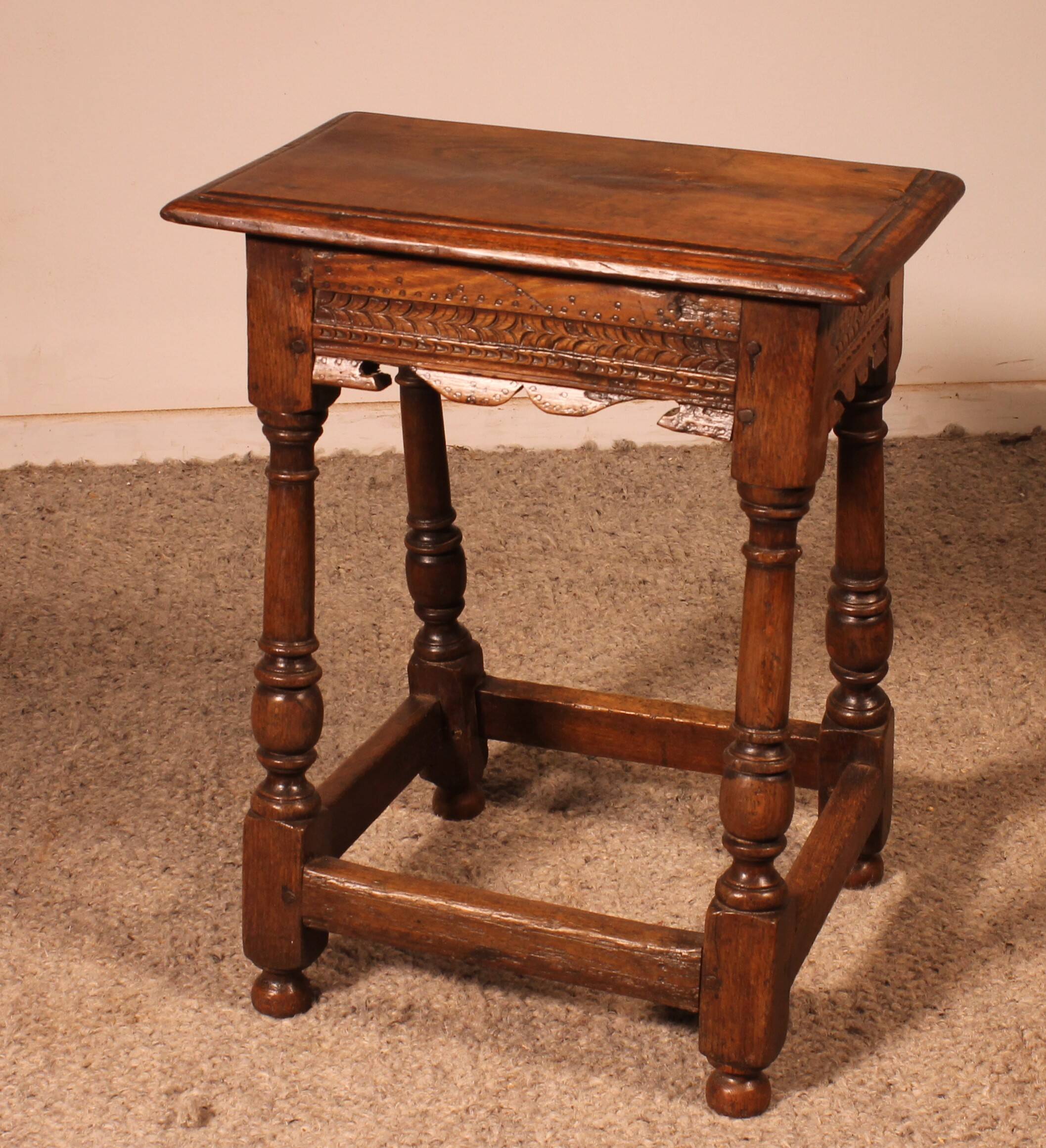 Early 17th Century Oak Jointstool