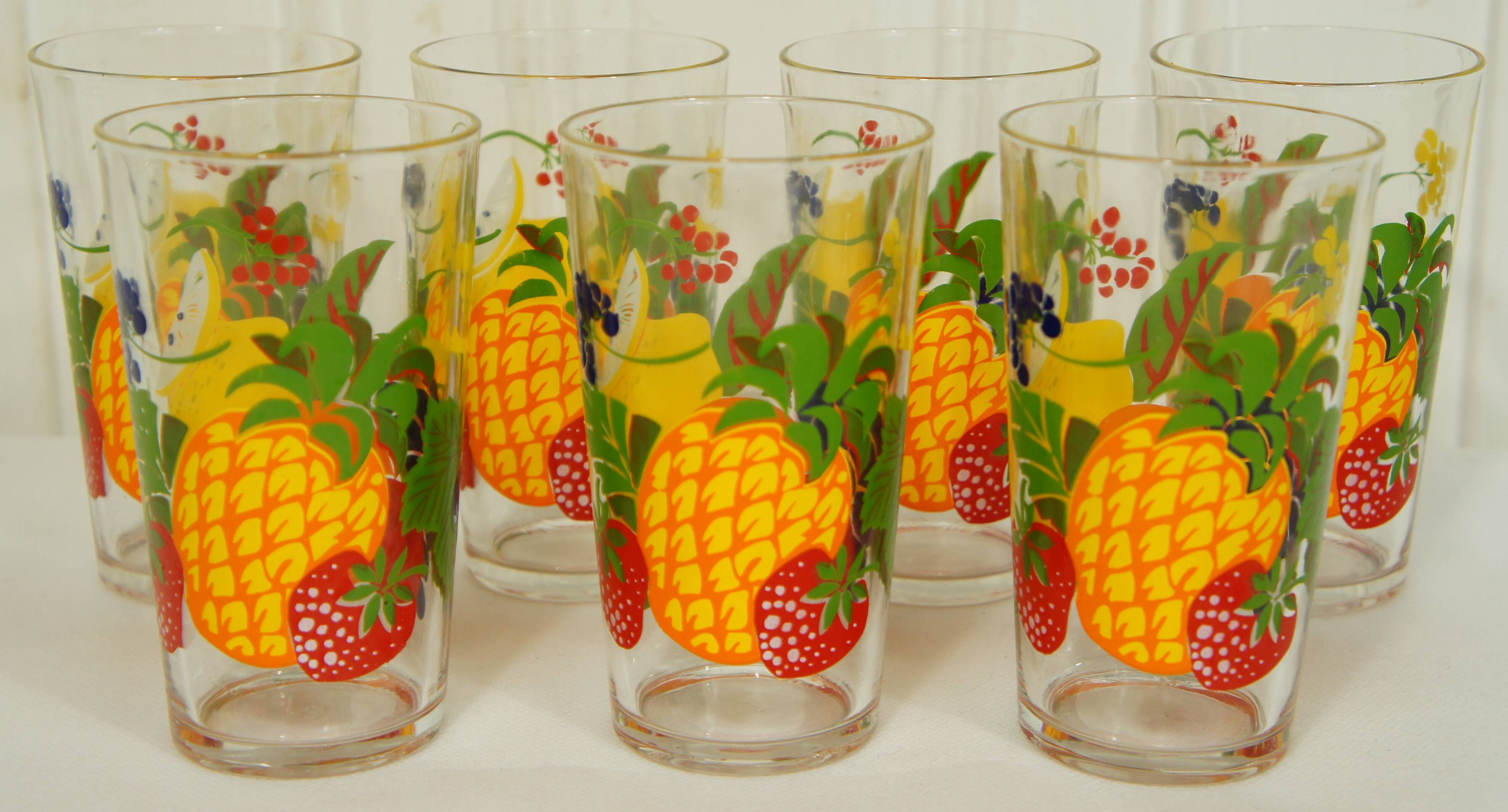 Set de 7 verres à orangeade 1960 VMC Reims