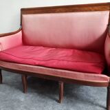 2-Seater mahogany sofa