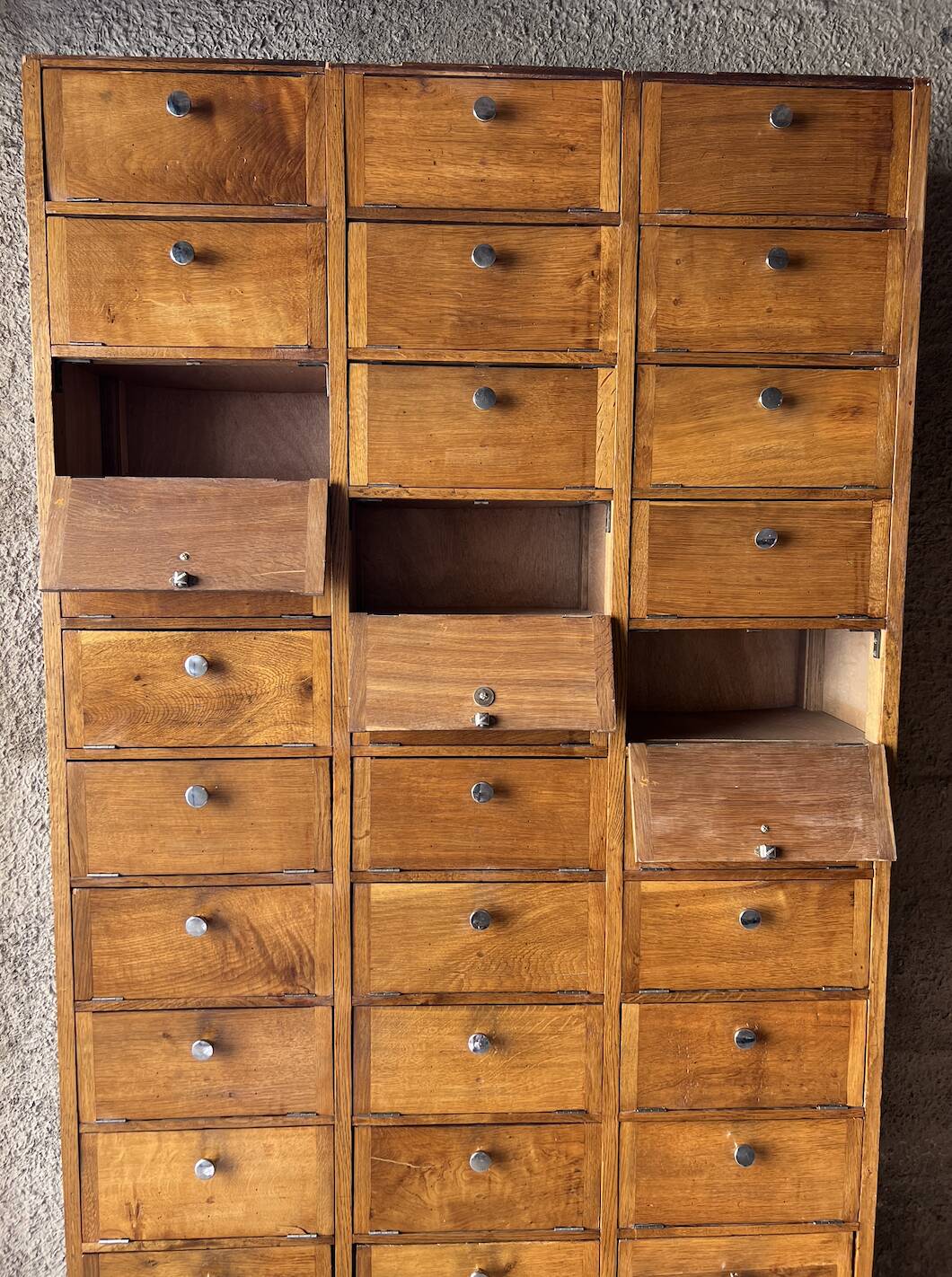 Meuble de Notaire à Clapets (meuble métier vintage)