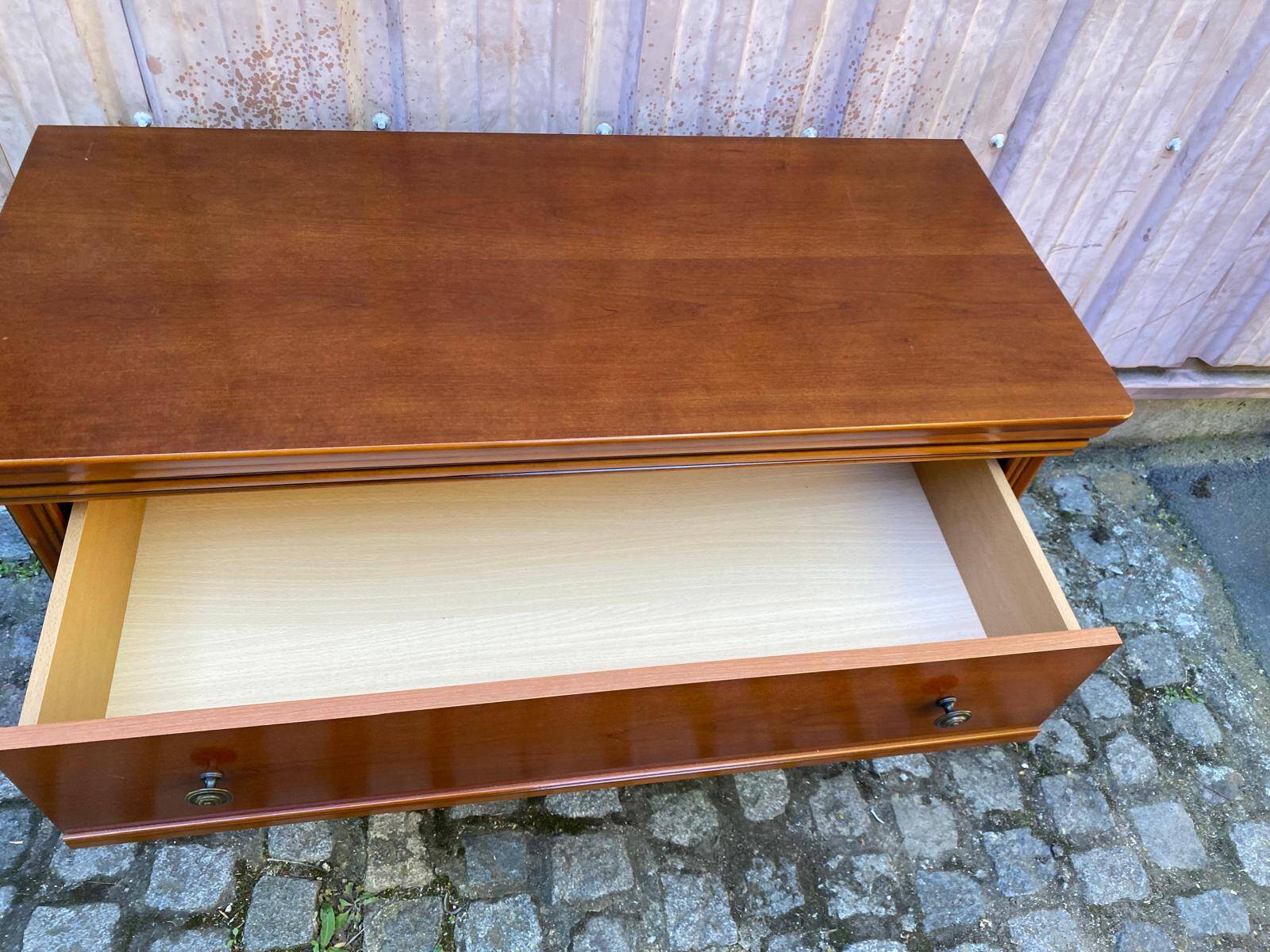 Louis Philippe vintage wooden chest of drawers from the 1970s.