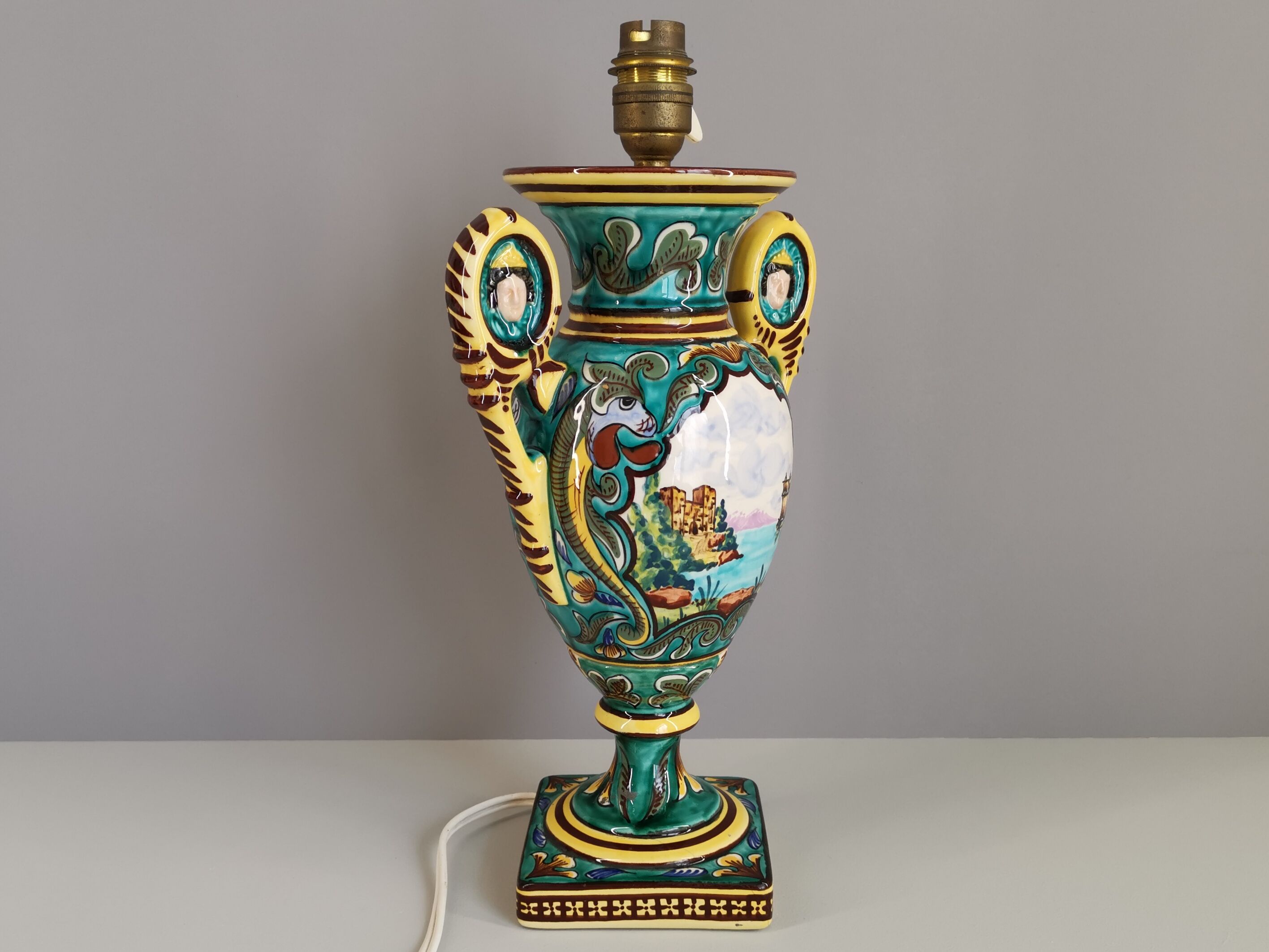 Gabriel Fourmaintraux Pottery of Desvres lamp base