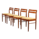 4 chaises de salle à manger par HW Klein pour Bramin, années 1960
