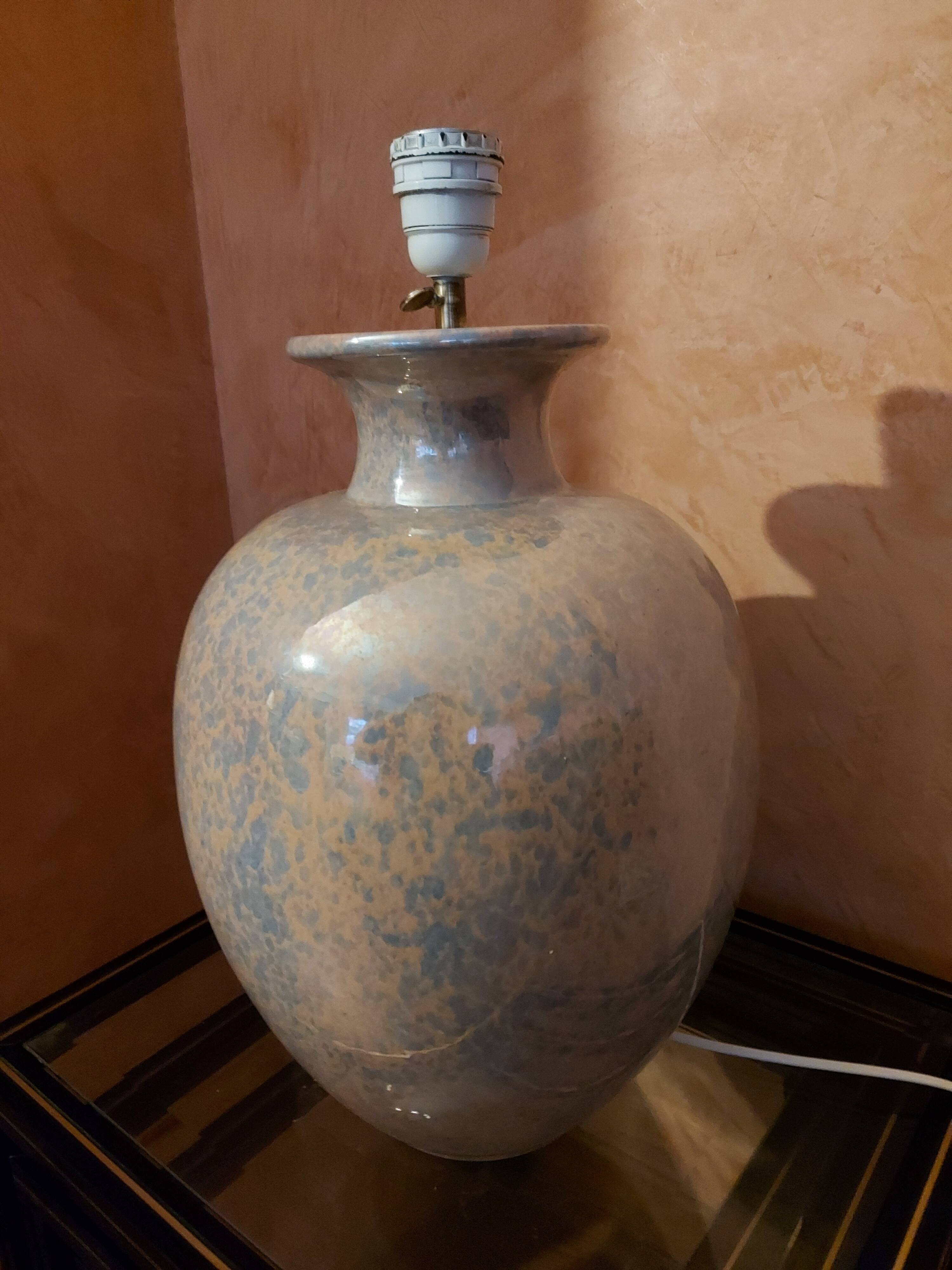 Large ceramic lamp Jacques Molin