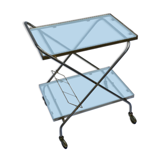 Vintage gilt and glass serving trolley