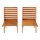 Set of 2 folding garden scissors chairs, in vintage design wood.