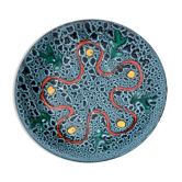 Ceramic dish 60-70 Poet Laval Modernist abstract décor