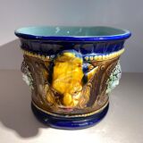 Barbotine, cache pot , XIX siècle début XX siècle