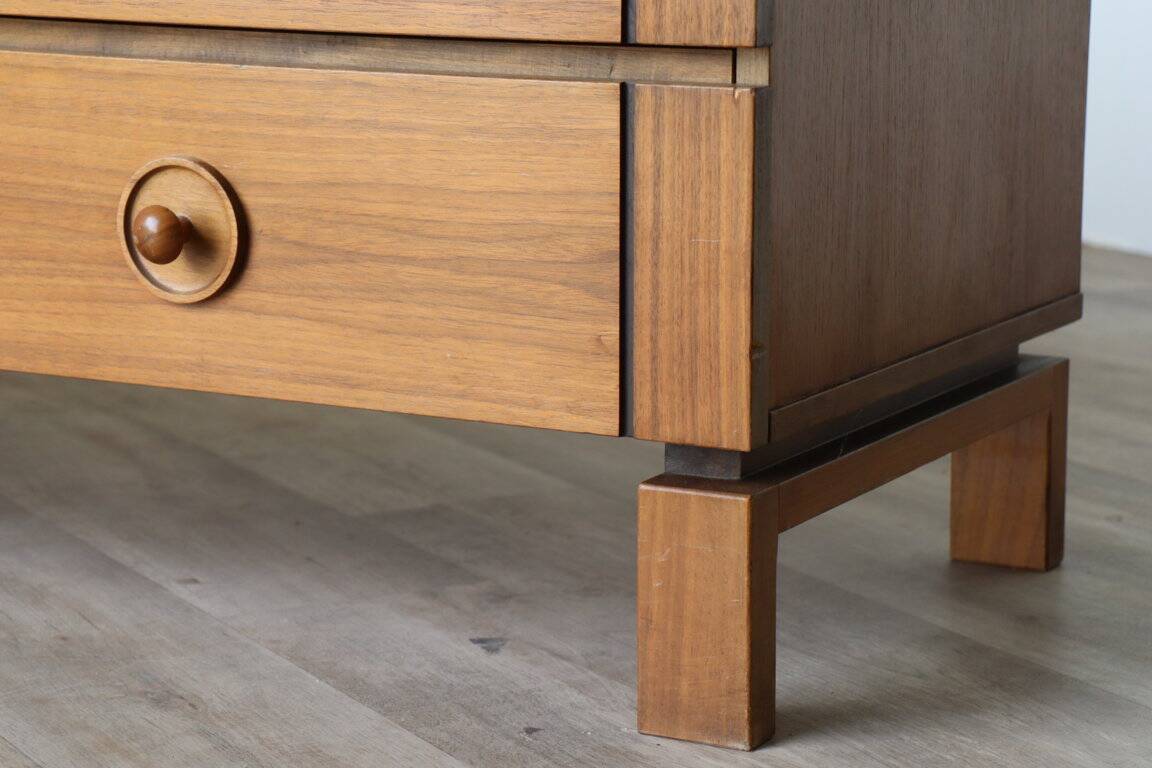 Vintage low teak sideboard, 1970
