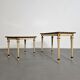 2 x nesting side tables / neo classic / painted gold leaf top / The battle of Texel