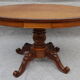 Oval side table XIX, mahogany foot