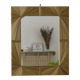 Miroir avec cadre en marqueterie de paille