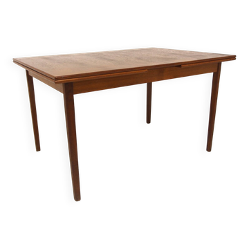 Table de salle à manger "portefeuille" en teck, Suède, 1960