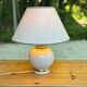Vintage table lamp in crackled ceramic Rosagaso Spain 1990