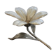Vintage silver metal flower ashtray