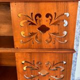 Late 19th century walnut revolving bookcase
